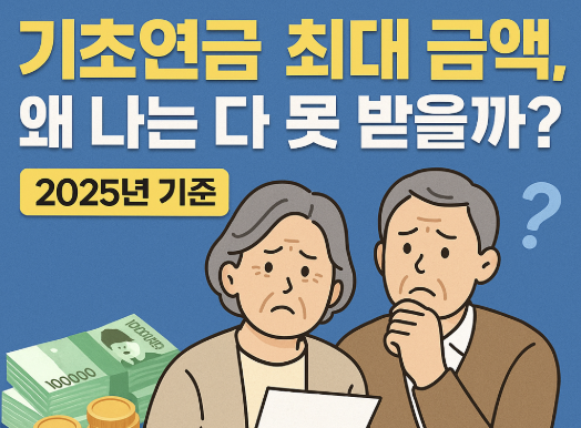 기초연금 수령금액 노부부가 통장을 보고 있다